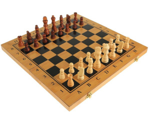 Игра настольная 3 в 1 КОРОЛЬ (нарды, шахматы, шашки, 39 х 39 см) ( 2566621)