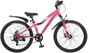 Велосипед TECH TEAM 22" KATALINA (7 ск., рост 12", хард) розовый