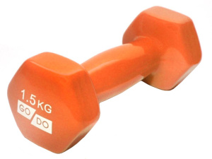 Гантель для фитнеса SPRINTER GO DO винил 1,5кг, оранжевый