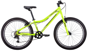 Велосипед FORWARD 24" TITAN 1.0 (6 ск., рост 12", хард. сталь) ярко- зеленый/ т.серый