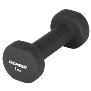 Гантель для фитнеса ESPADO ES1115, 1 кг, черный, неопрен