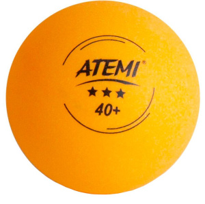 Мячи для н/т ATEMI 3* оранж 6 шт