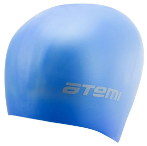 Шапочка для плавания ATEMI RC302 силикон (б/м),т.синяя