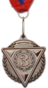 Медаль 5502-3 "Россия" 3место БРОНЗА, диаметр 5 см, длина ленты 44 см