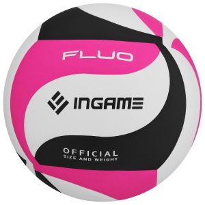 Мяч в/б INGAME FLUO IVB-103 черный/белый/розовый
