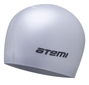 Шапочка для плавания ATEMI SC109 силикон, сереб.