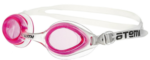 Очки для плавания ATEMI N7601 дет, силикон (роз)