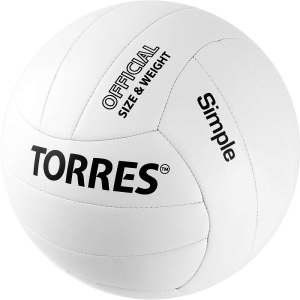Мяч в/б TORRES SIMPLE COLOR V32105,р.5,синт.кожа