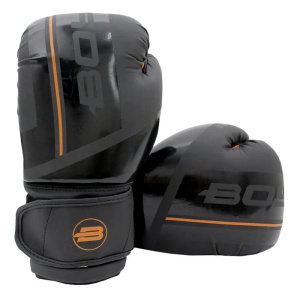 Перчатки боксерские BOYBO B-Series BBG400 флекс, черный/оранжевый , р-р, 16 OZ