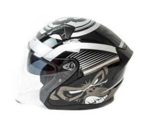 Шлем мото открытый HIZER J228 (M) black/gray (14698)