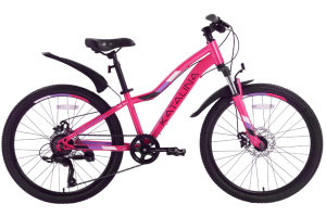 Велосипед TECH TEAM 24" KATALINA (7 ск., рост 12", хард) розовый