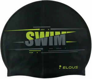 Шапочка для плавания ELOUSE BIG Swim EL0011, силиконовая, черный