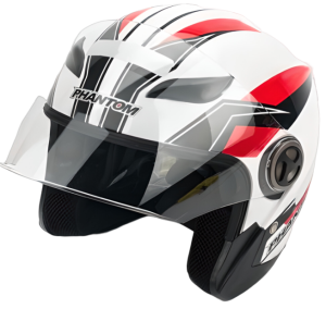 Шлем мото открытый MOTOLAND PHANTOM 619 (S) белый/красный/черный