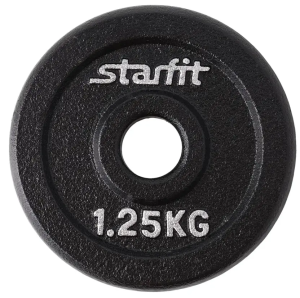 Диск чугун STARFIT BB-204, d-26мм 1,25 кг, черный