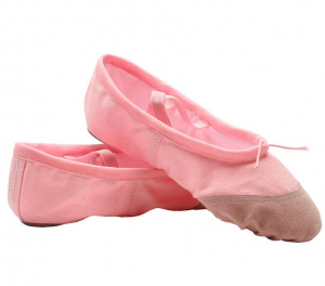 Обувь балетная SPRINTER (ткань+кожа) розовые. р. 25