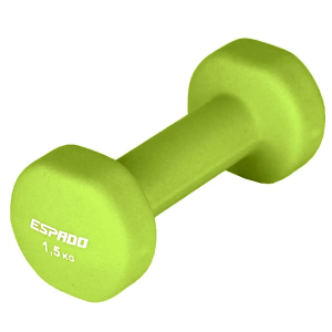 Гантель для фитнеса ESPADO ES1115, 1,5 кг, зеленый, неопрен
