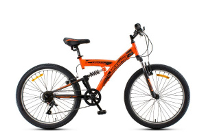 Велосипед MAXXPRO 24" SENSOR N2410-1 (18ск.,  двухподвес.) оранжевый