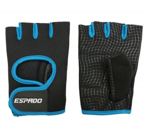 Перчатки для фитнеса ESPADO ESD001, черный/синий, р. M