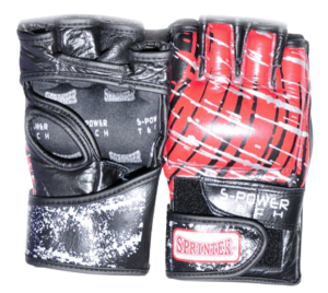 Перчатки для рукопашного боя SPRINTER. Размер M. Цвет: чёрный/красный (3618)