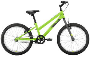 Велосипед ALTAIR 20" MTB HT low  (1 ск., рост 10,5", хард) ярко-зеленый/серый