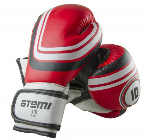 Перчатки боксерские ATEMI LTB-16101, цвет красный, р. S/M,  6 унций