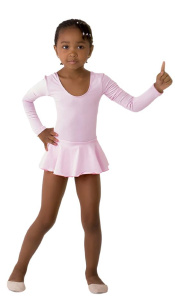 Купальник гимнаст SPRINTER полиэстер, с юбкой. Цвет розовый, р.S