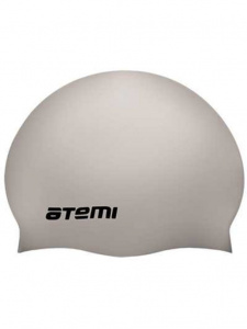 Шапочка для плавания ATEMI TC408 тонкий силикон, серебро
