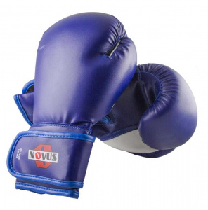 Перчатки боксерские NOVUS LTB-16301 синий, 08 унций, р. S/M
