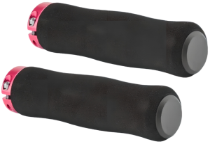 Грипсы XH-GN01BL, 130 мм, черный/красный (150246)