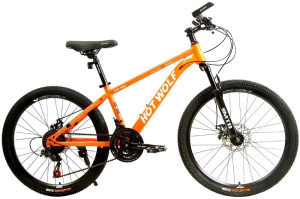 Велосипед HOTWOLF 24" 560 (21 ск., хард, сталь) оранжевый