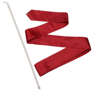 Лента гимнастическая с палочкой 56см, длина ленты 6м, цв. бордовый (СЕ6-V)