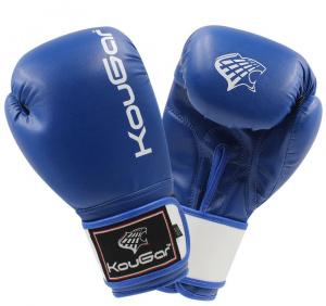 Перчатки боксерские KOUGAR KO300 кож. зам, синие, р-р, 4OZ