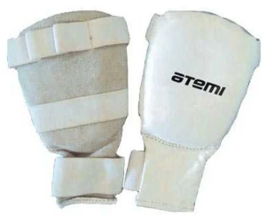 Перчатки для карате ATEMI PKP-453 кожа, белые, L