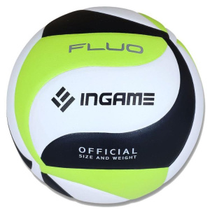 Мяч в/б INGAME FLUO IVB-103 черный/белый/зеленый