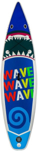 SUP-доска надувная универсальная WAVE SBP24, 305х76х15 см, двойной ПВХ, в сумке с насосом, веслом и лиш, 130 кг (433186)