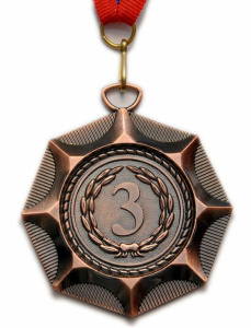 Медаль Е04-3 "Звезда", 3 место. Диаметр 6,5 см