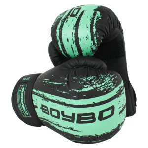 Перчатки боксерские BOYBO Stain BGS322 флекс, голубой , р-р, 14 OZ