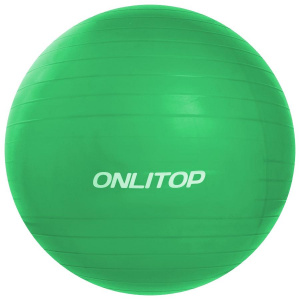 Мяч гимнастический ONLYTOP 85см, PVC, макс. нагрузка 100кг, зеленый (3544008)
