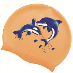 Шапочка для плавания ATEMI PSC401 силикон оранжевый