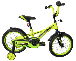 Велосипед TECH TEAM 14" QUATTRO  (1ск.) зелёный неон