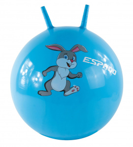 Мяч гимнастический ESPADO ES2114 "Зайченок"  d-45см, с рожками, голубой