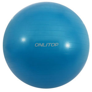 Мяч гимнастический ONLYTOP 85см, PVC, макс. нагрузка 100кг, голубой (3544011)