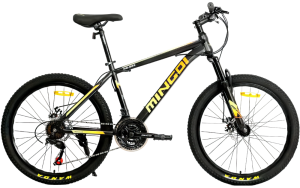 Велосипед MINGDI 24" 625 (21 ск., хард, сталь) черный/желтый