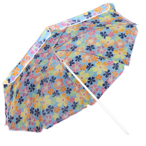 Зонт пляжный AI-LG07 "Цветочки" d-200см,  с наклоном, металл.