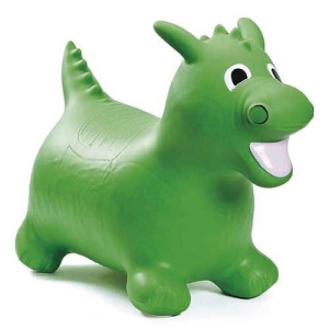 Надувная игрушка-попрыгун Динозаврик 10LW (с насосом, зеленый)