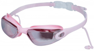 Очки для плавания ATEMI N8803, силикон, с берушами (роз)