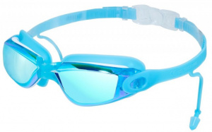 Очки для плавания ATEMI N8801, силикон, с берушами (гол)
