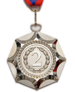 Медаль Е04-2 "Звезда", 2 место. Диаметр 6,5 см