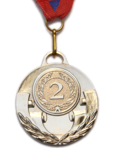 Медаль 507-2 "Россия"  2 место. Диаметр 5 см, длина ленты 44 см