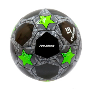 Мяч ф/б INGAME PRO BLACK р.5 черный/зеленый